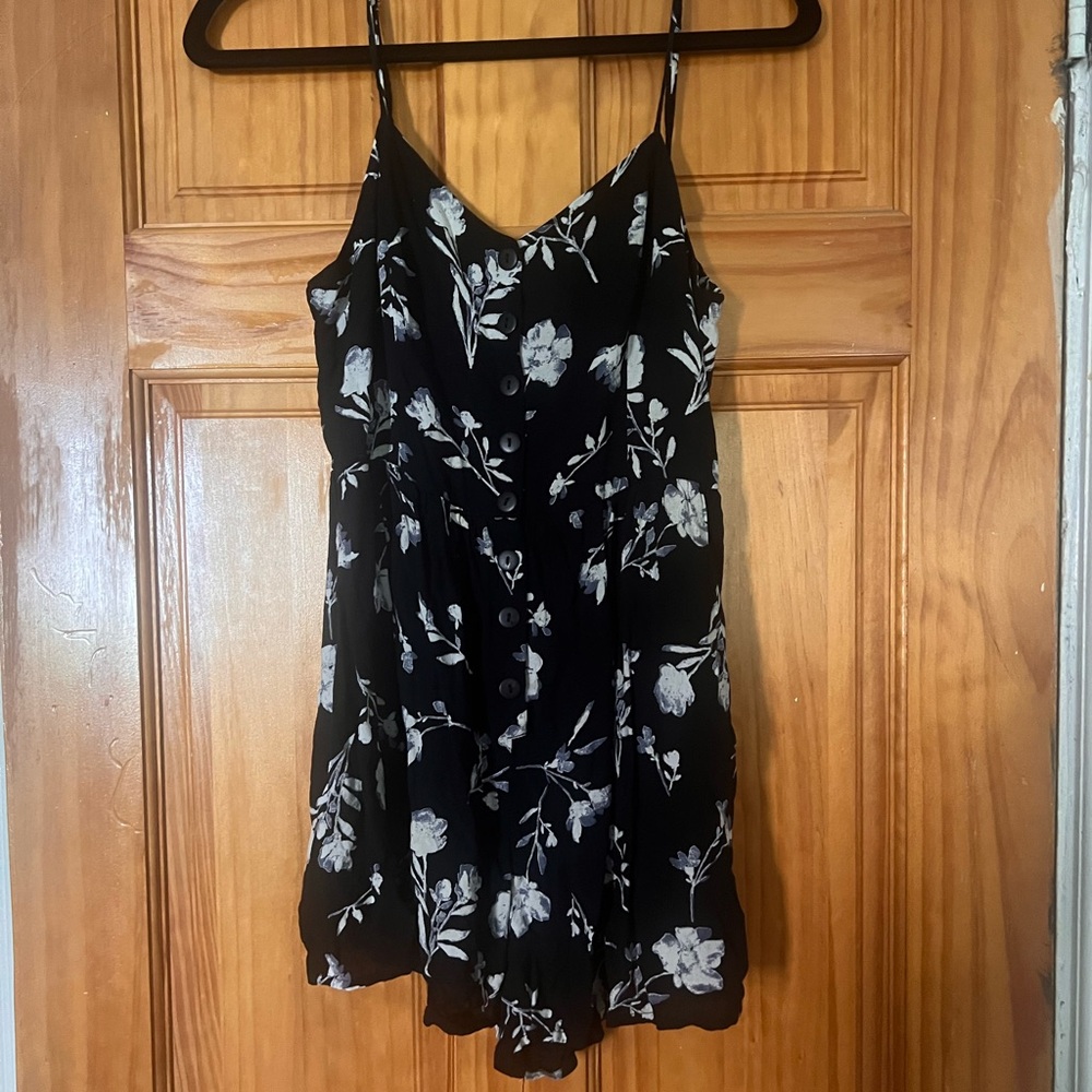 Urban Outfitters Black Floral Romper